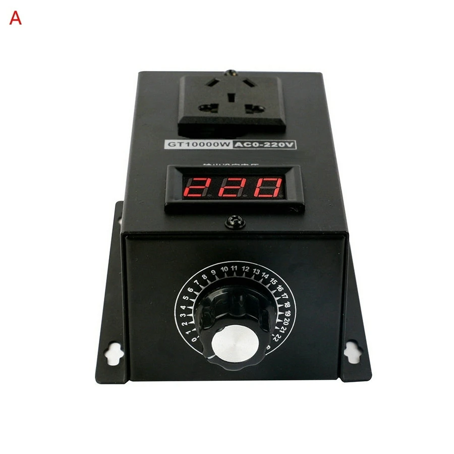 0V-220V 고전력 실리콘 제어 전자 전압 조정기 모터 팬 속도 전기 가변 속도 컨트롤러 10000W