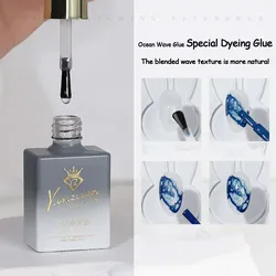 Wave Gel Nail Art Bubble Hole Gel - 7 Vibrant Colors for Stunning Marble Effect (Dyeing base glue)