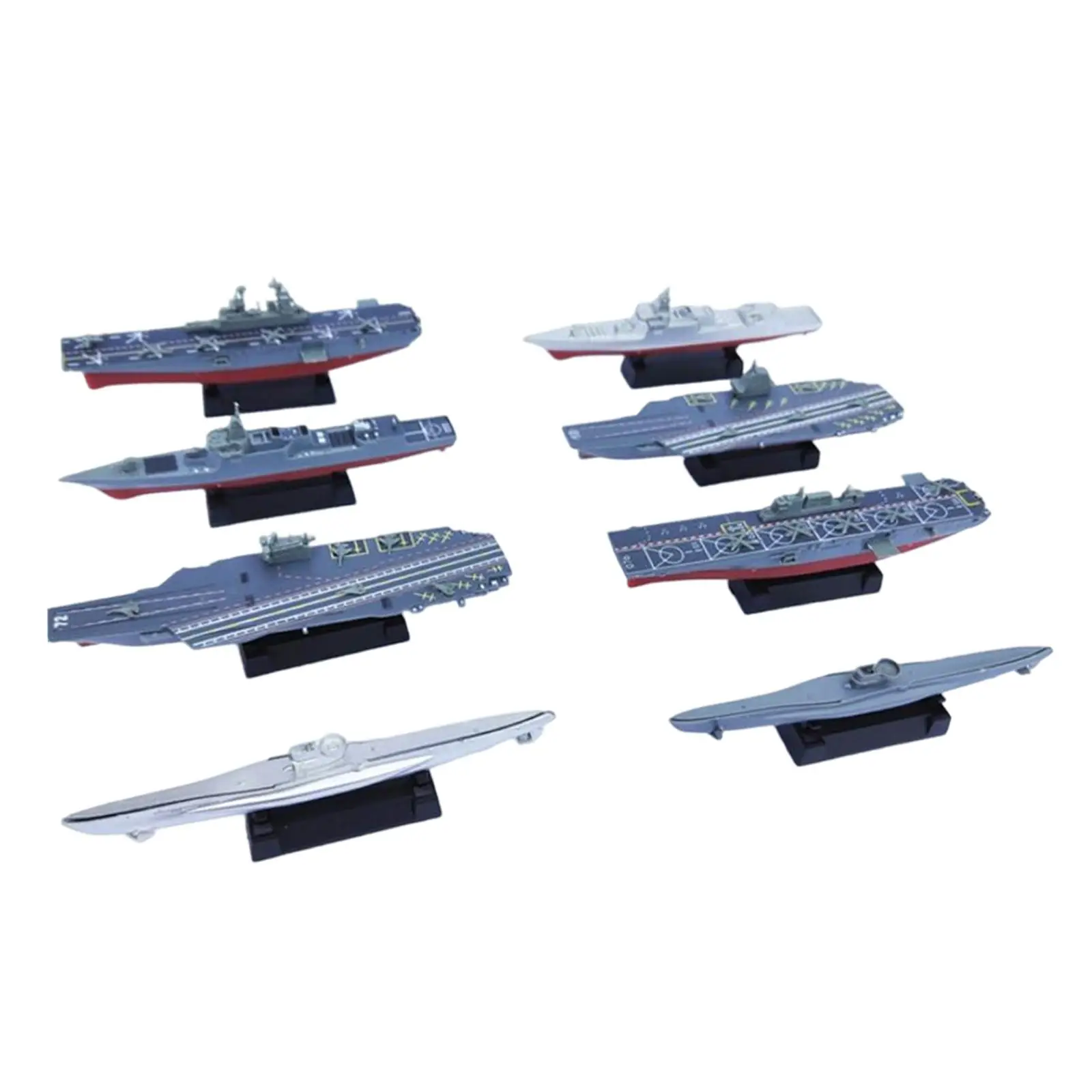 

8x Warship Model Toy Warships Ship Set Simulation Playset DIY Ship Puzzle 4D Assembled Ship Model for Children Birthday Gifts