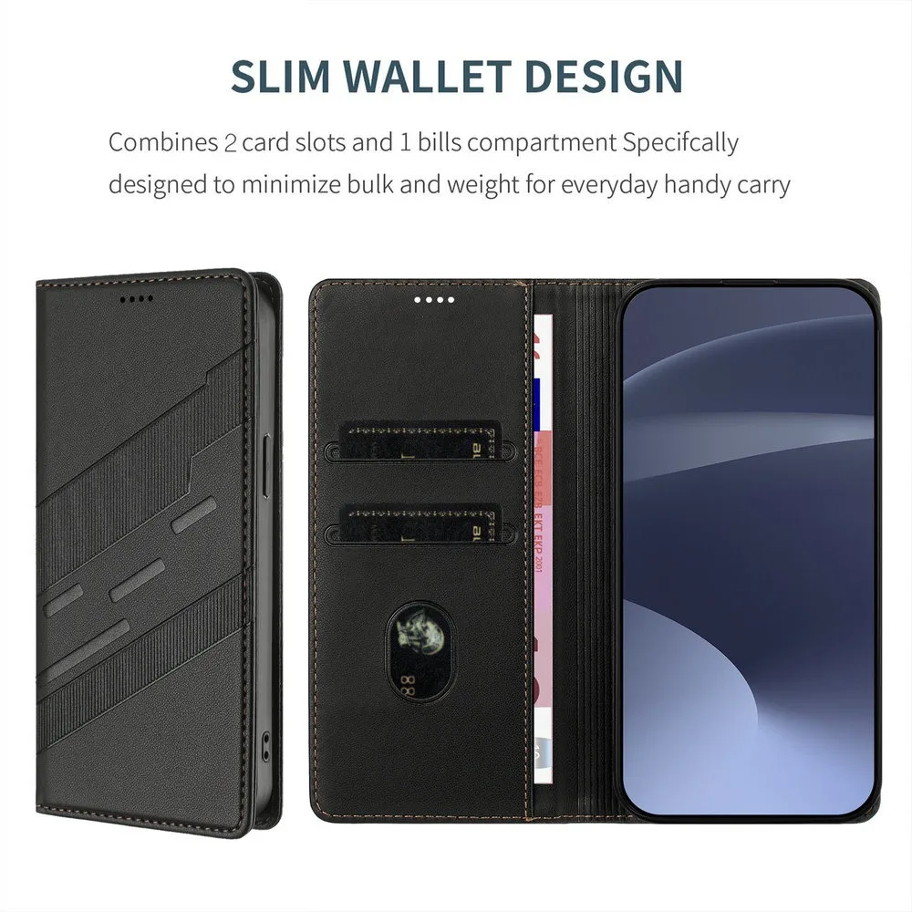 Elegant Flip Cover Magnetic Wallet Book Case - Premium Luxury Edition