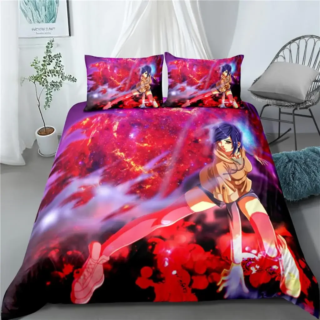 =Anime Tokyo Ghoul 3D Printed Bedding Set Duvet Covers Pillowcases Comforter Bedding Set Bedclothes Bed Linen 6