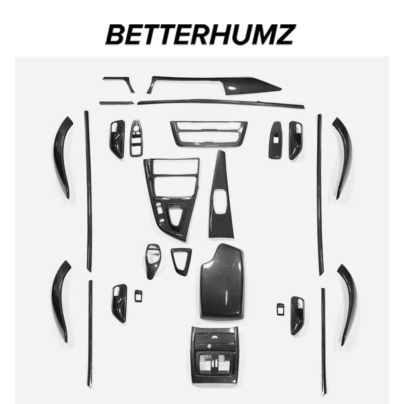 BMW F30 F34 F32 3시리즈 4시리즈 카본 파이버 ABS 자동차 센터 콘솔..