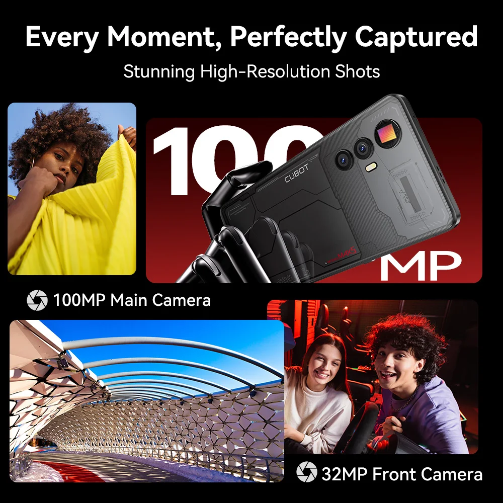 5G Smartphone CUBOT MAX 5, Dimensity 8200 4nm 3.1GHz, 6.95-inch 144Hz Large Screen, Gaming Phone, 24GB RAM(12GB+12GB), 256GB ROM 5