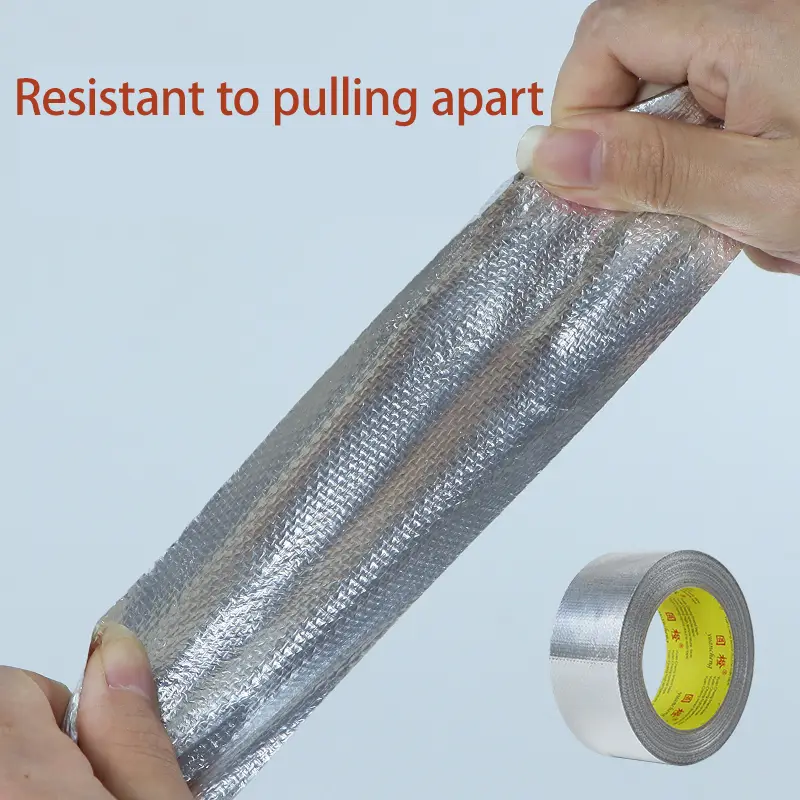 Fiberglass Cloth Aluminum Foil Tape High Temperature Resistant  Waterproof Tape Sun Protection Range Hood Flame Retardant - Image 2