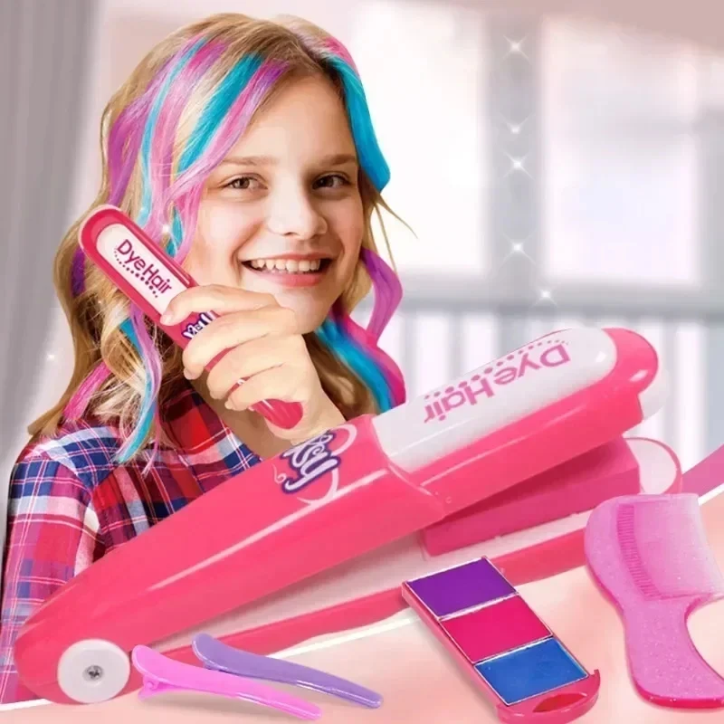 DIY Color Hair Stick Set Girl Toy Washable Hair Chalk Set Toy Temporary Bright Dyeing Chalk Comb Children's