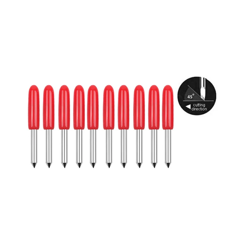Cutting Plotter Blade Holder Skycut Blade Holder CH24 Cutting Plotter Vinyl Cutter Sky Cut Replacement Accessories Tools Roland Knife 10pcs 30/45/60 Degree