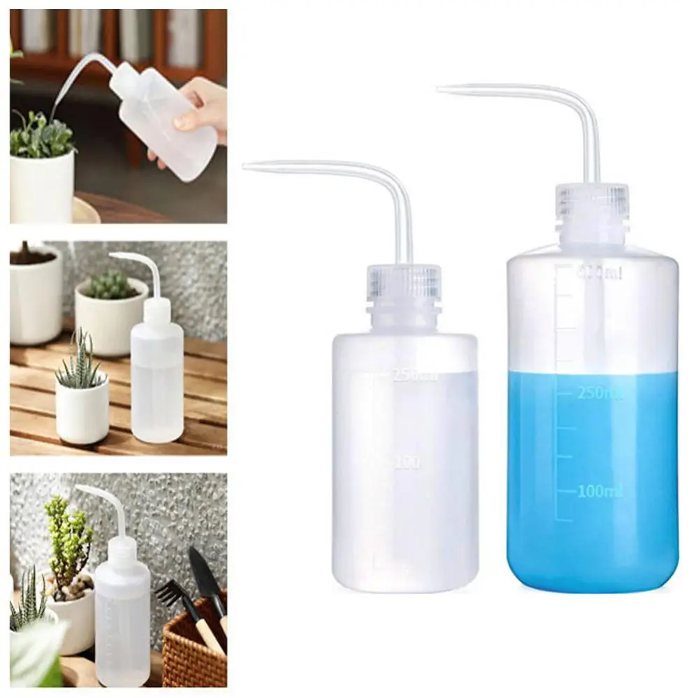 

2pcs 250ml+500ml Watering Bottle Garden Tools Watering Can with Narrow Mouth Plant Flower Succulent Plastic Squeeze Bottle