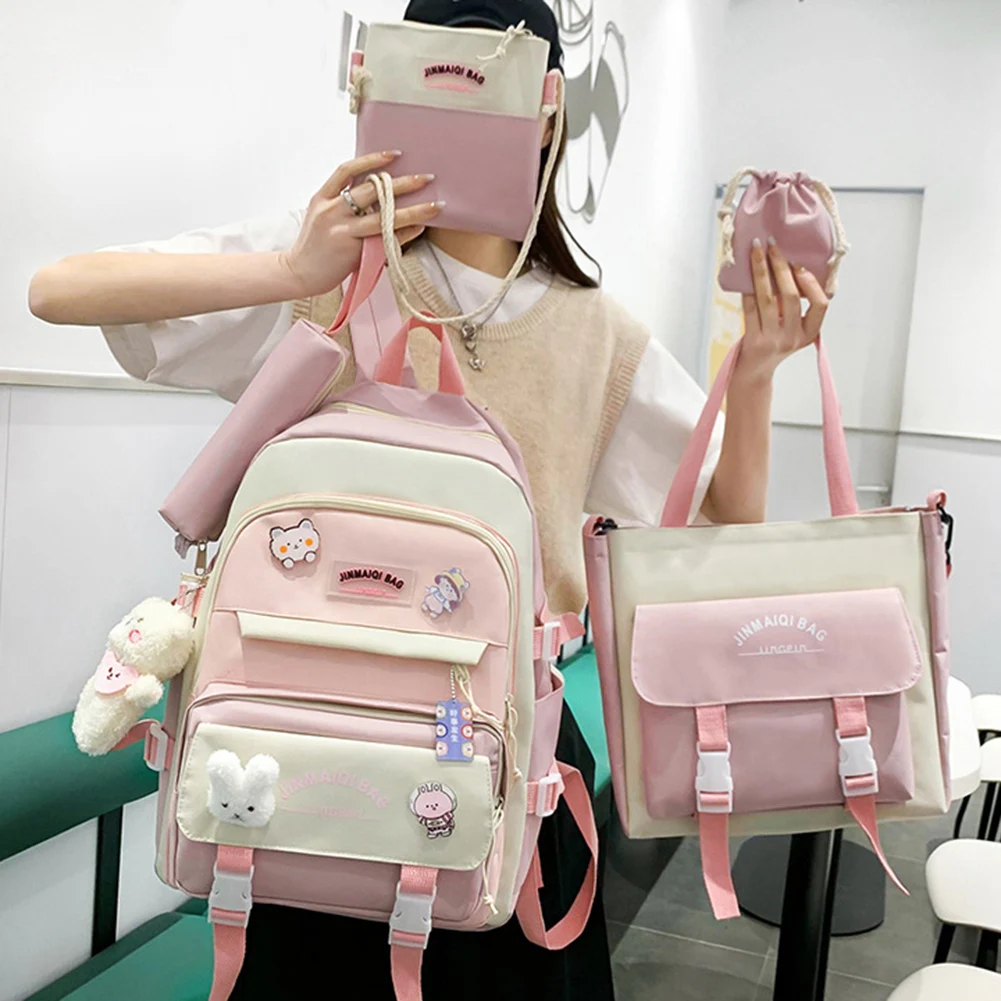 Japanese High School Girls Backpack School Bags Kawaii Cute Mochila Multi Pockets Backpacks for Teenage Girls Bookbags Students