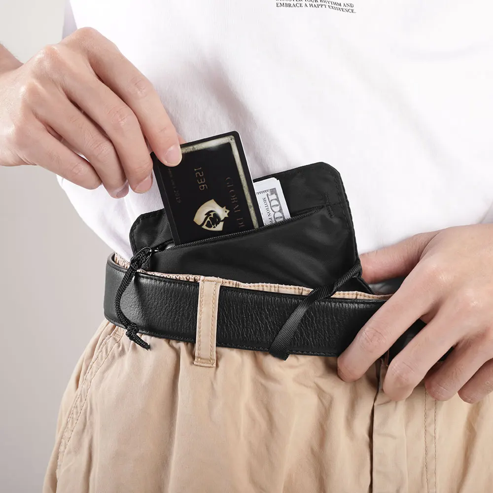 Anti-theft Undercover RFID Hidden Pocket Wallet Pouch