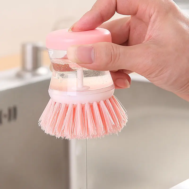 Dish Scrubber Brush Soap Dispenser  Dish Brush Soap Dispenser Uses -  Cleaning - Aliexpress