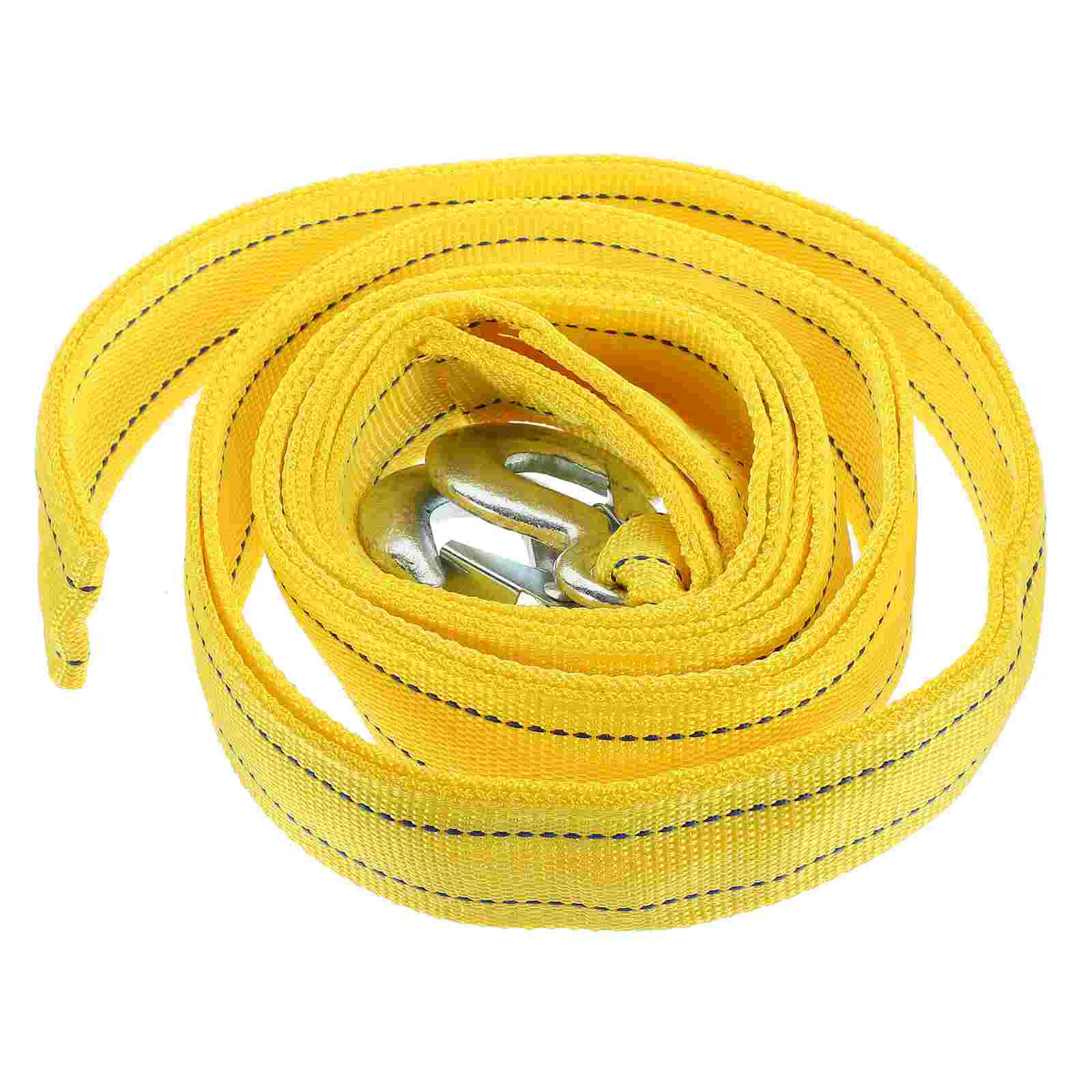 

1Pc Ton Car Trailer Rope Practical Durable Outdoor Emergency Kit Nylon Tow Rope Double Thicken Car Trailer(Yellow)