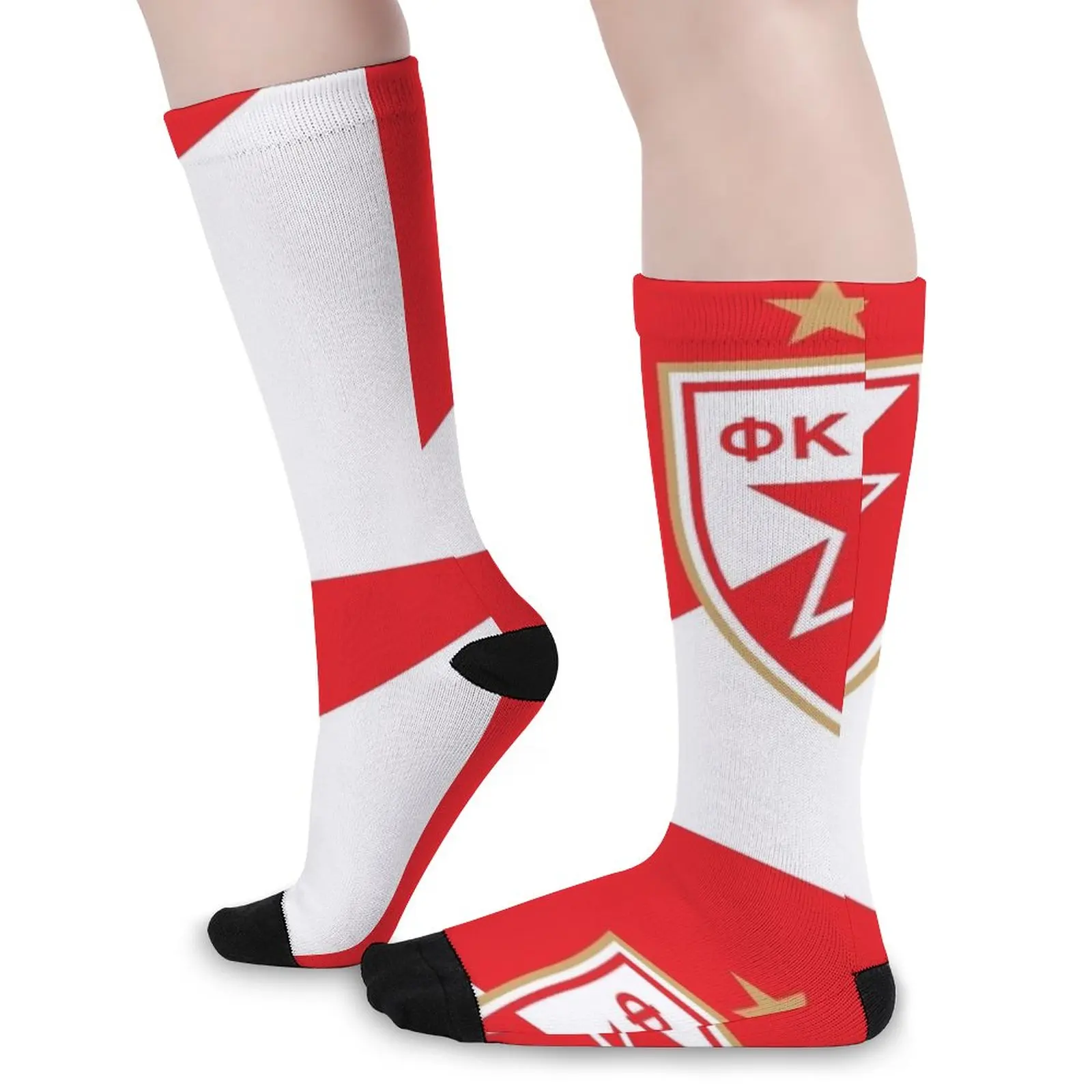 Moja Crvena Zvezda Beograd Serbian Love Delije Socks sheer socks men hiphop
