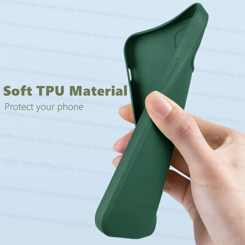 Enhanced Shockproof Liquid Silicone TPU Protective Phone Case - Black