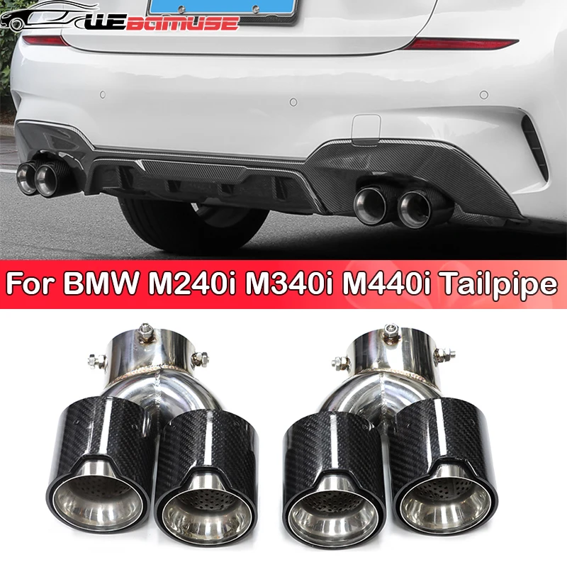 ForBMWG23M440iG20G21M340iG42M240iQuadCarbonFiberExhaust