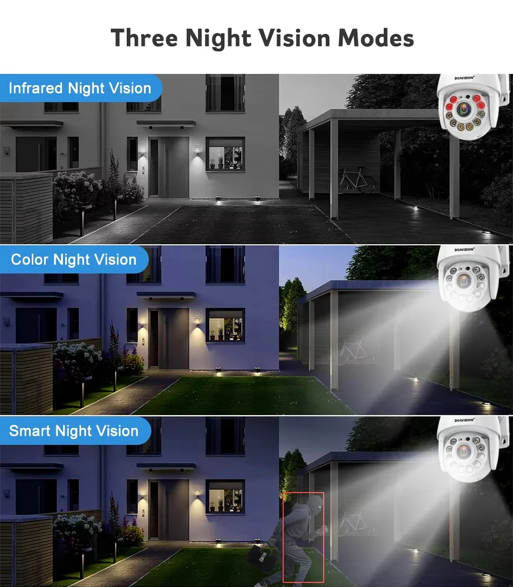 8MP 5MP 2MP PTZ Wifi Outdoor AI Human Detection Auto Tracking Color Night Vision Two Way Audio 4X Digital Zoom outdoor surveillance camera