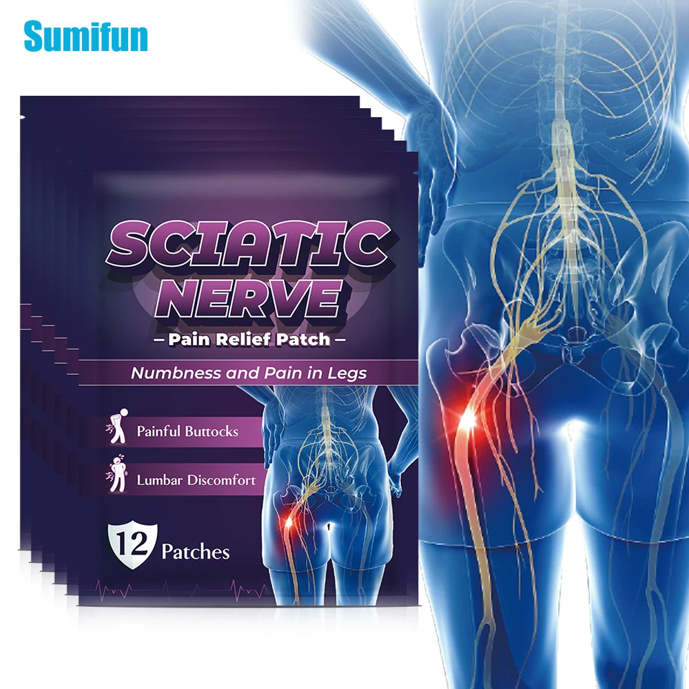 

12/60/120Pcs Sumifun Sciatic Nerve Pain Relief Patch Treat Hip Neuralgia Ache Sticker Muscle Joint Painkiller Medical Plaster