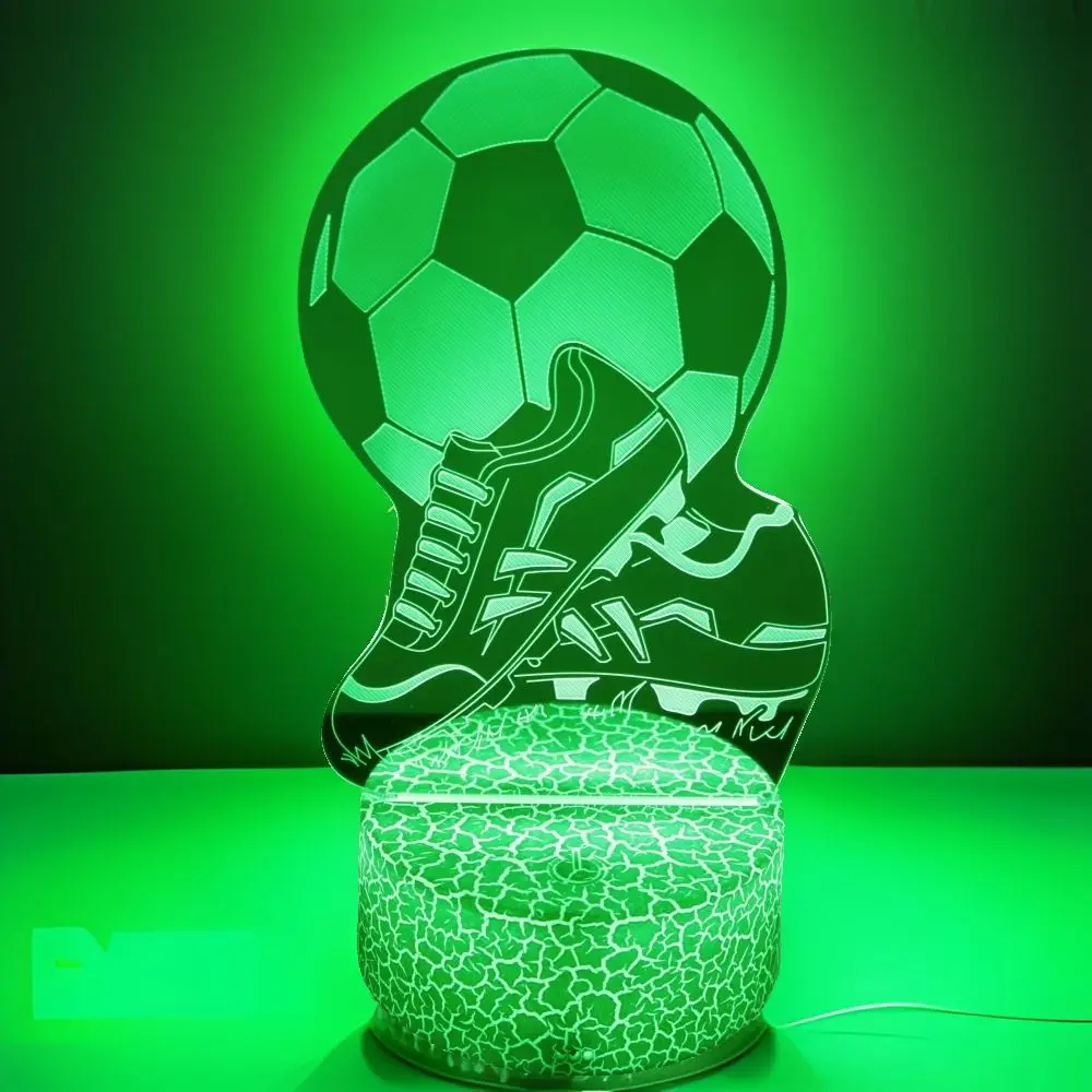 3D Football Lamp Illusion Child LED Night Light Luminous Soccer
