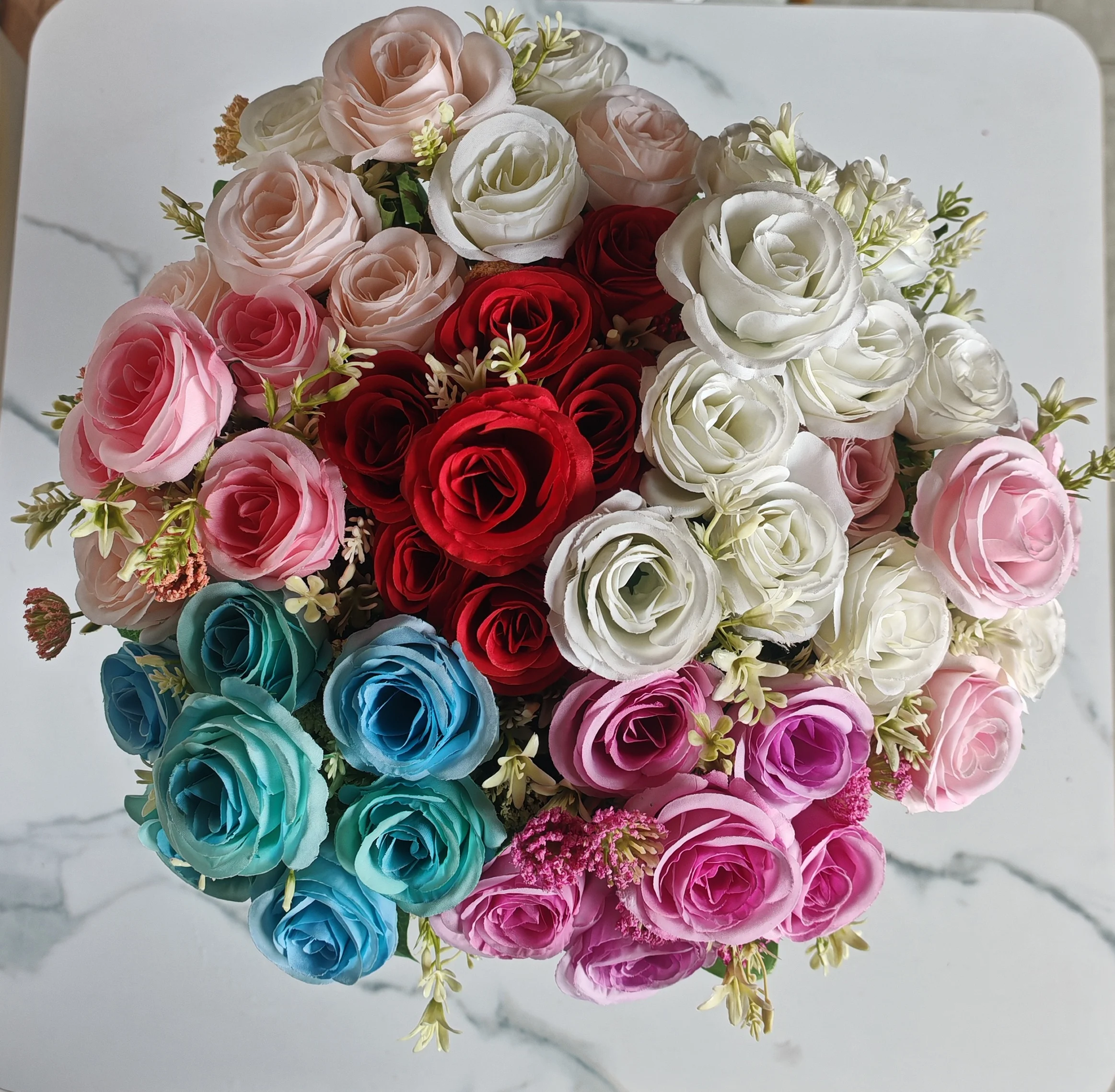 Yunsailing Lot De 8 Fleurs De Pivoines Artificielles En Soie Synthétique Pour Mariage, Décoration De Table, Bouquet De Roses Réutilisables Pour Anniversaire, Mariage (blanc