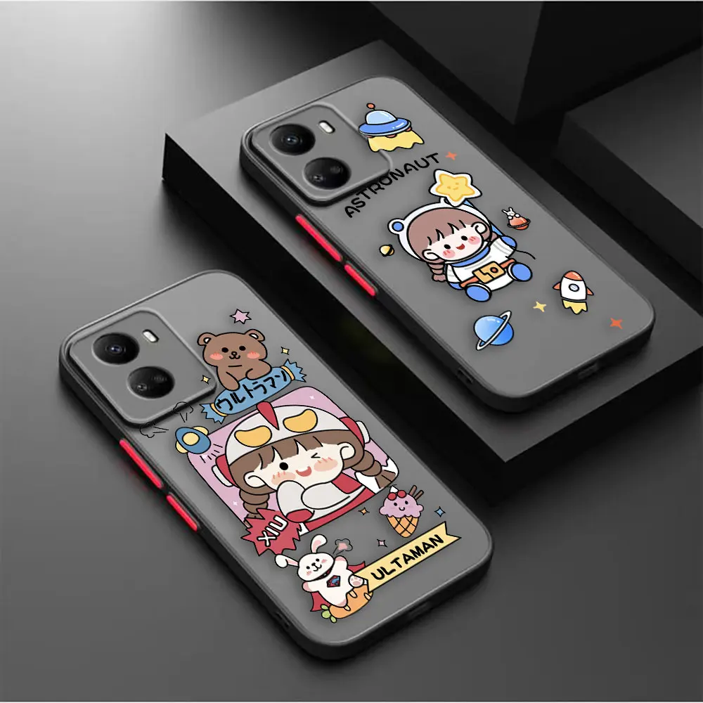 

Matte Phone Case for Huawei NOVA Y70 9 8SE 8 7SE 7I 7 6 5I 5 4 3I 4G 5G Silicone Edge PC Case Funda Capa Shell Cute Little Girl