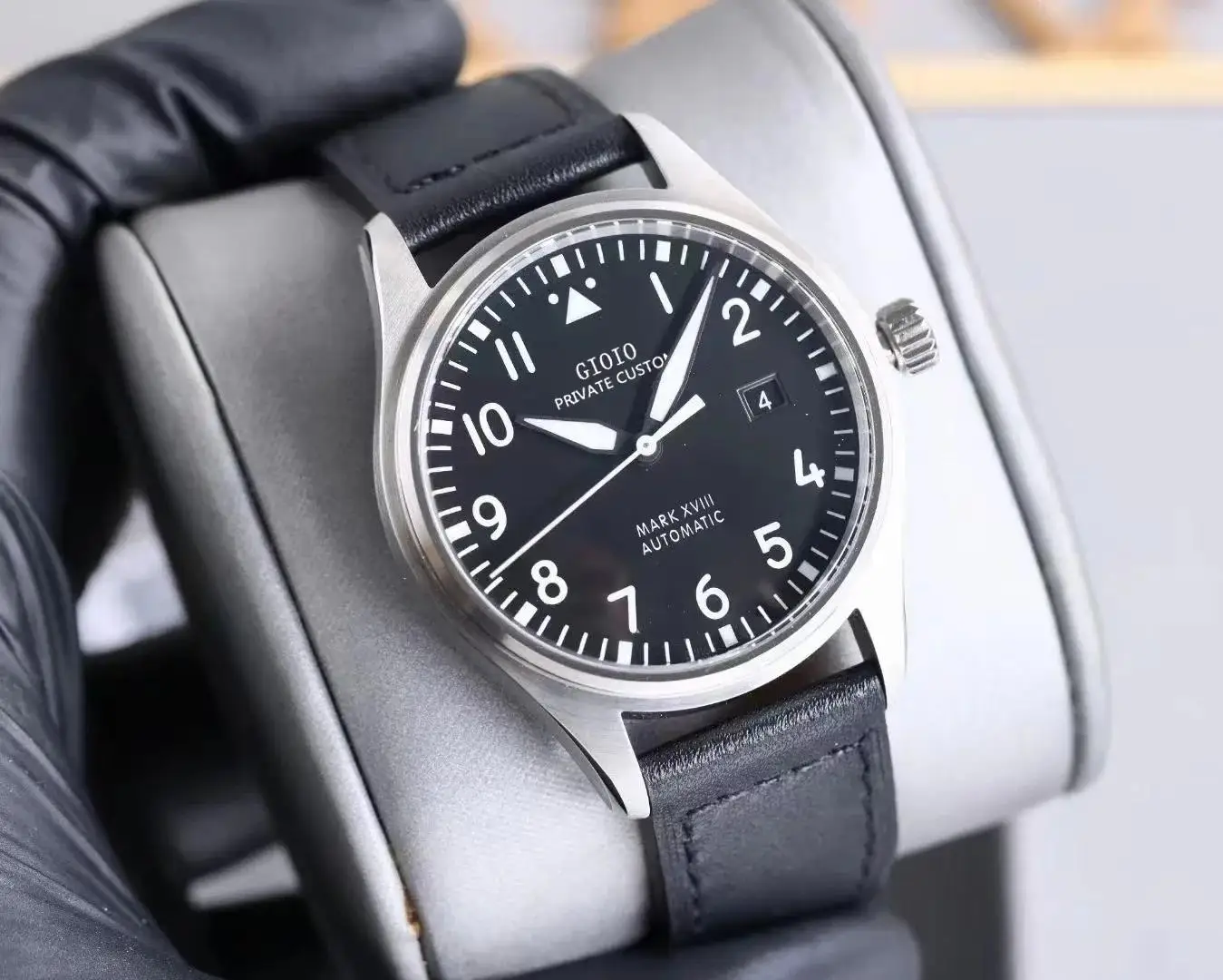 

Luxury New Automatic Watch for Men Mechanical Watches Stainless Steel Mark Brown Black Leather 40mm Sapphire Glass