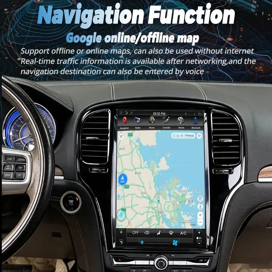 Navigatore da 14,5 Pollici per Chrysler 300 300C 300S 2011-2023, Stereo GPS Android Auto Multimedia Carplay Audio 4G WiFi Bluetooth - Image 4