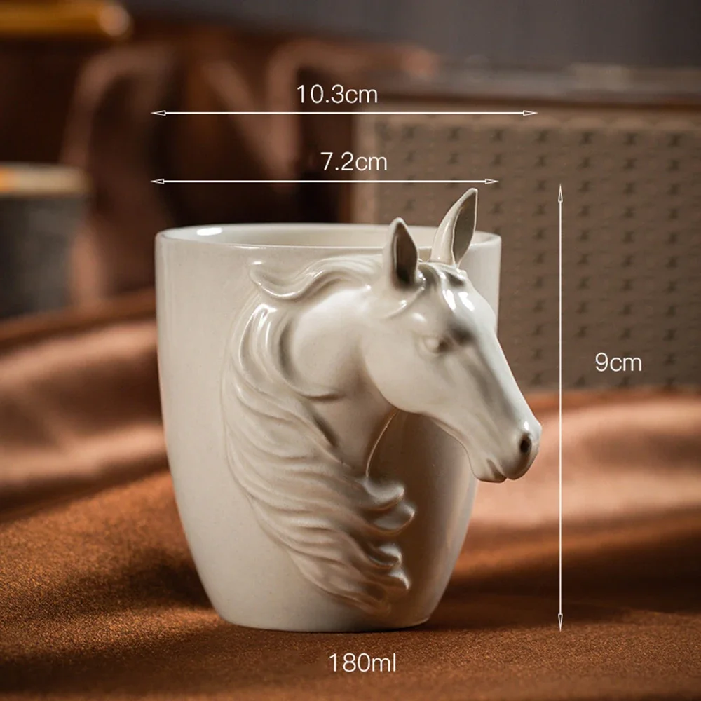 Horse Head Ceramic Coffee Mug - فنجان قهوة سيراميك...