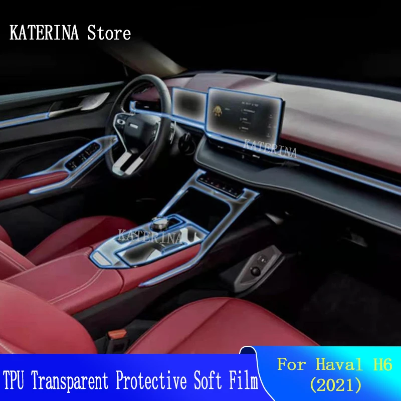 

For Haval H6 2021 Mid-control Center Navigation Screen Instrument Anti-scratch TPU Transparent Car Interior Protective Film