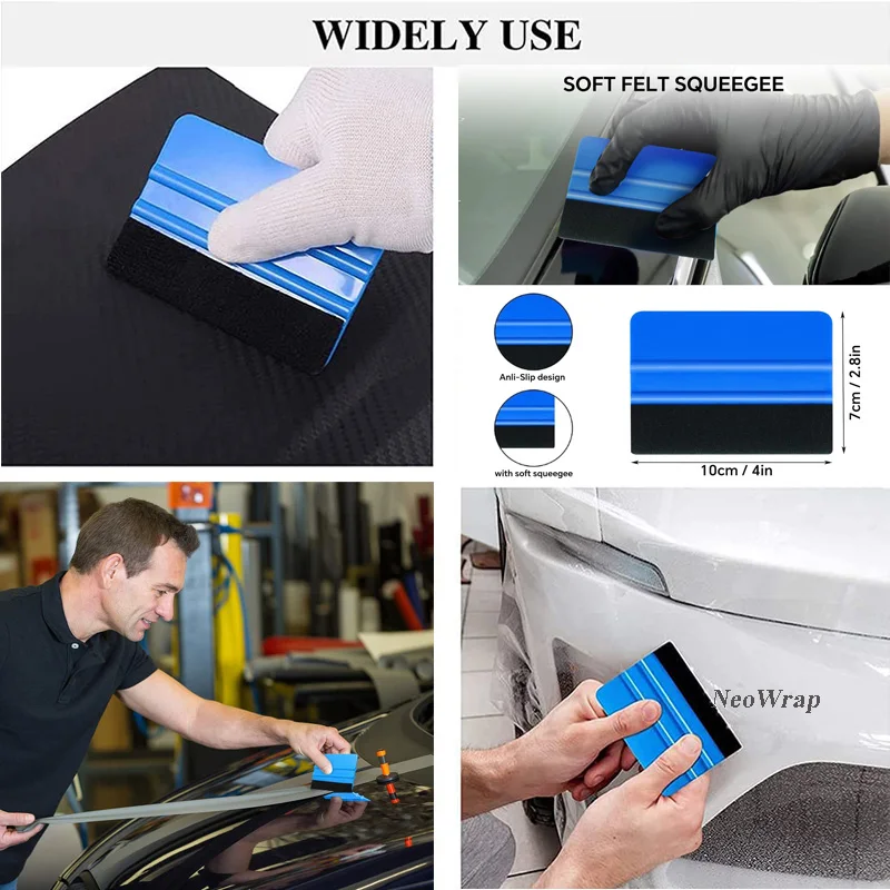Car Vinyl Wrap Tool Kit Window Tint Film Tool Felt Squeegee Magnetic Wrap Stick Utility Knife Blade 21Pcs For Vinyl Installation