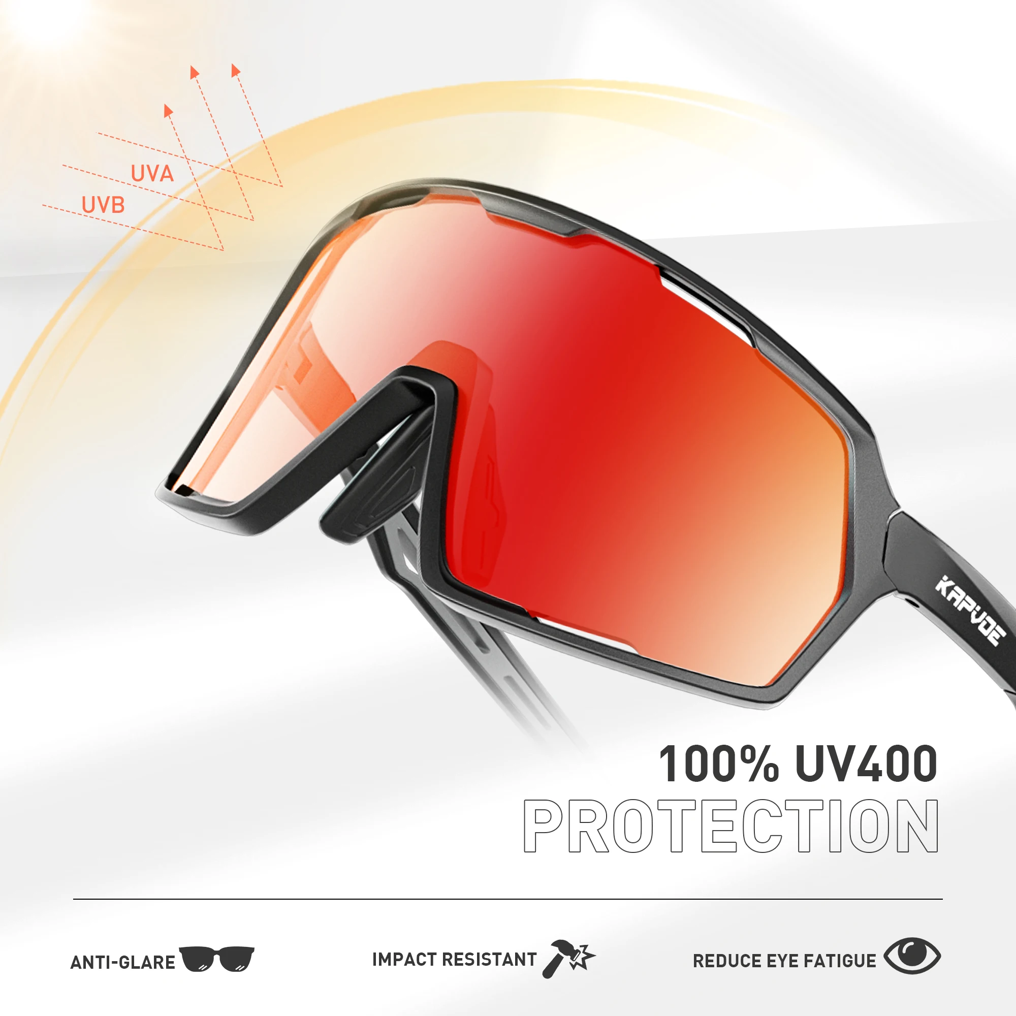 Kapvoe Photochromic Sunglasses for MTB Climbing Outdoor Sports Bike Cycling Driving Women Men UV400 for Cycling Glasses Sports Goggles