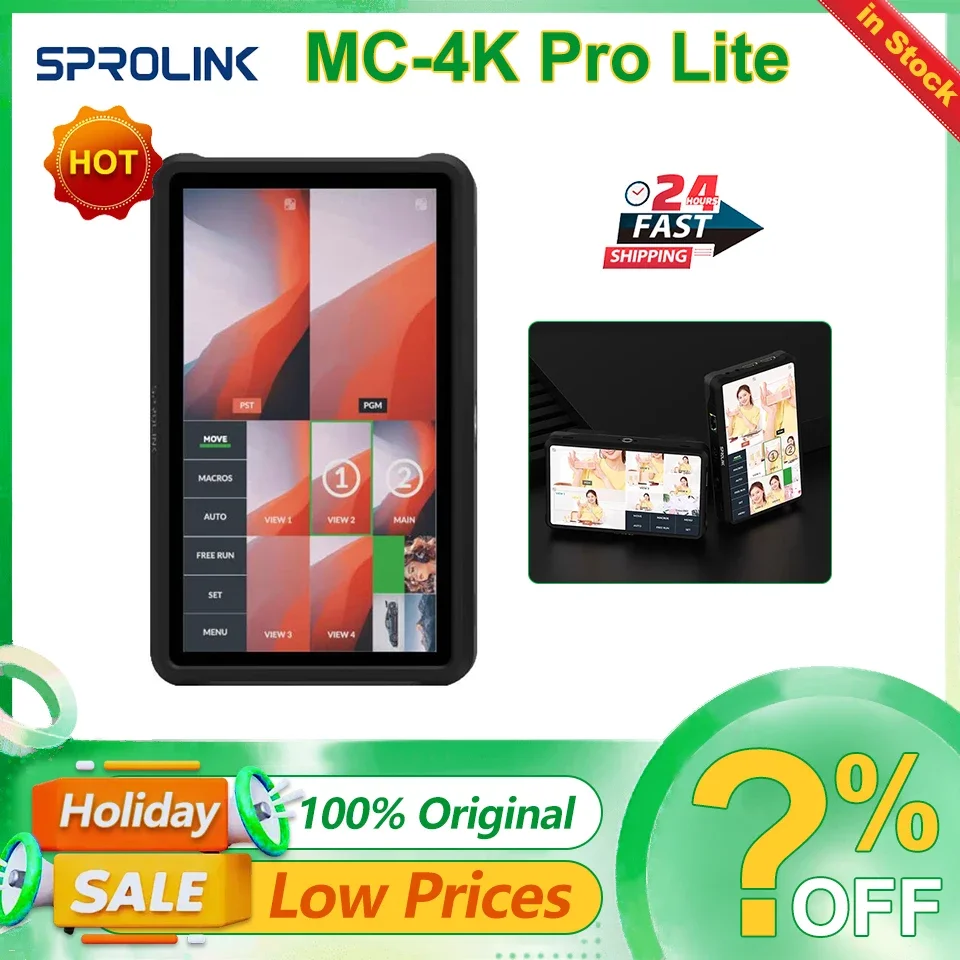 Sprolink MC-4K Pro Lite 4K HD VIRTUAL MULTI-CAM SWITCHER 5.5 Inch 1080P Touch Screen Support Multi Virtual Cameras Movement