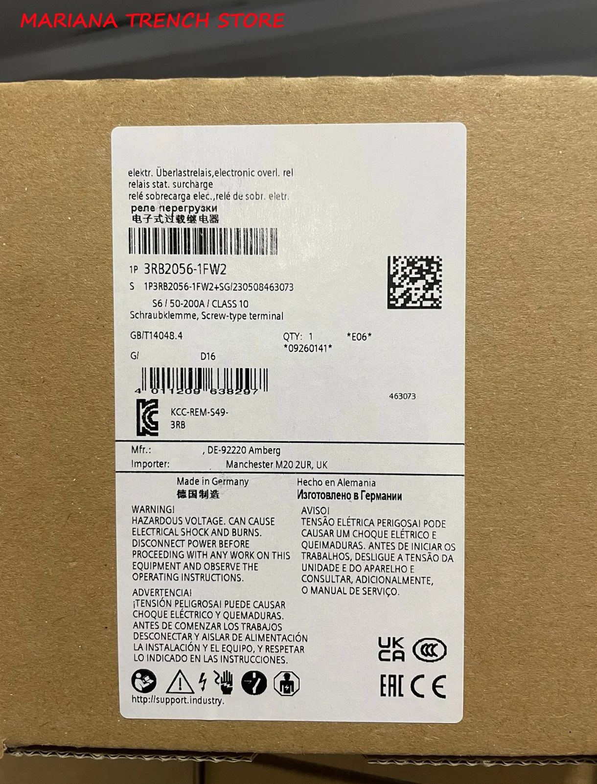 

3RB2056-1FW2 для реле перегрузки Siemens