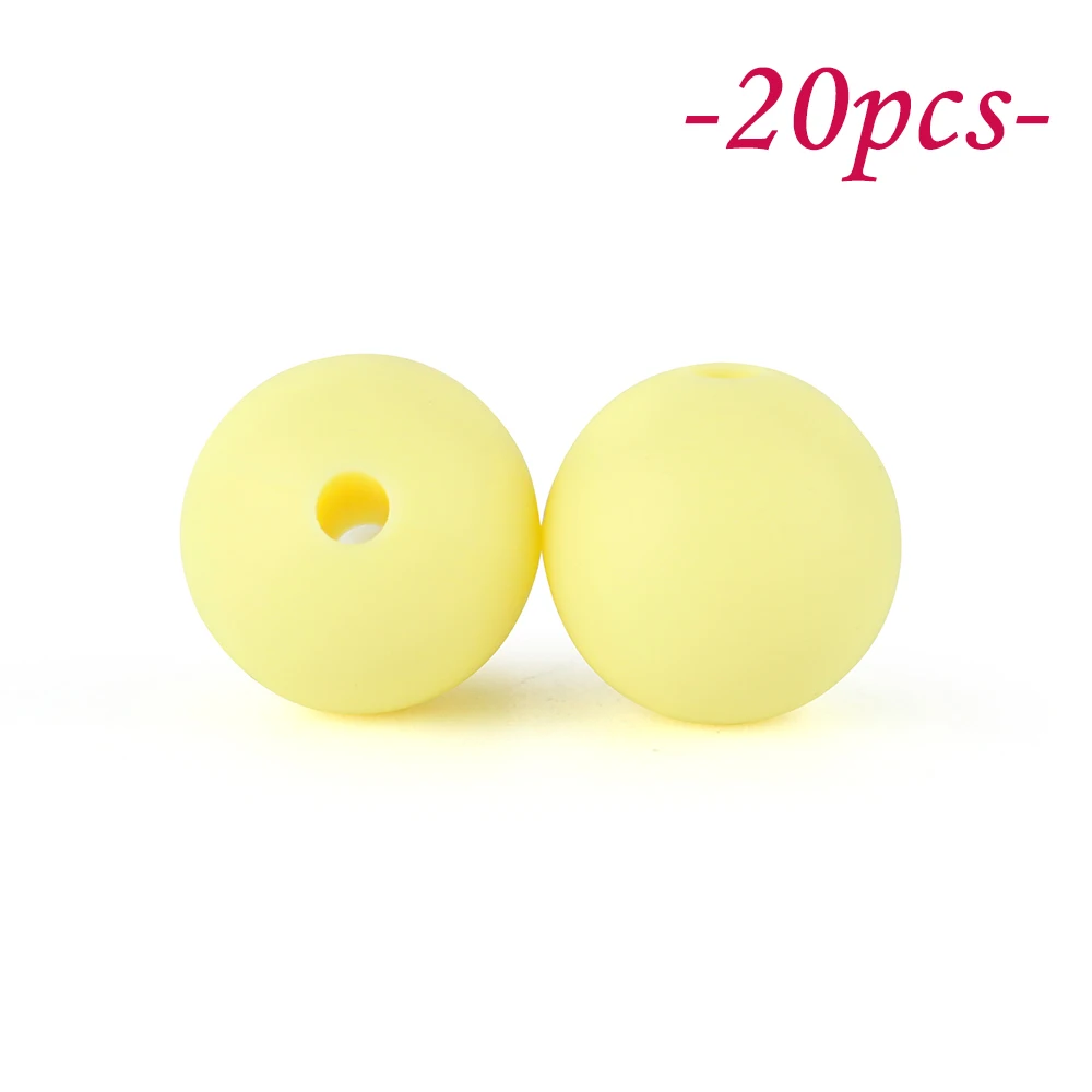 Vibrant Silicone Beads Set for DIY Jewelry & Crafting – 20-Piece Collection