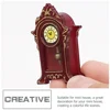 Miniature Pendulum Clock Mini Classical Mantel Clock Small Wooden Figurine House Floor Clock Decorative Table Clock Wooden 4