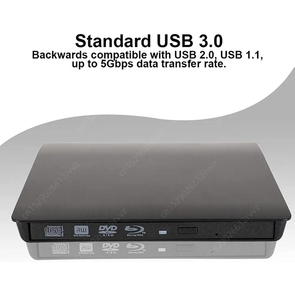 CD DVD Drive Drive Enclosure 5Gbps 12.7mm USB 3.0 SATA External DVD CD-ROM RW Player Optical Drives Enclosure Case for Laptop Desktop