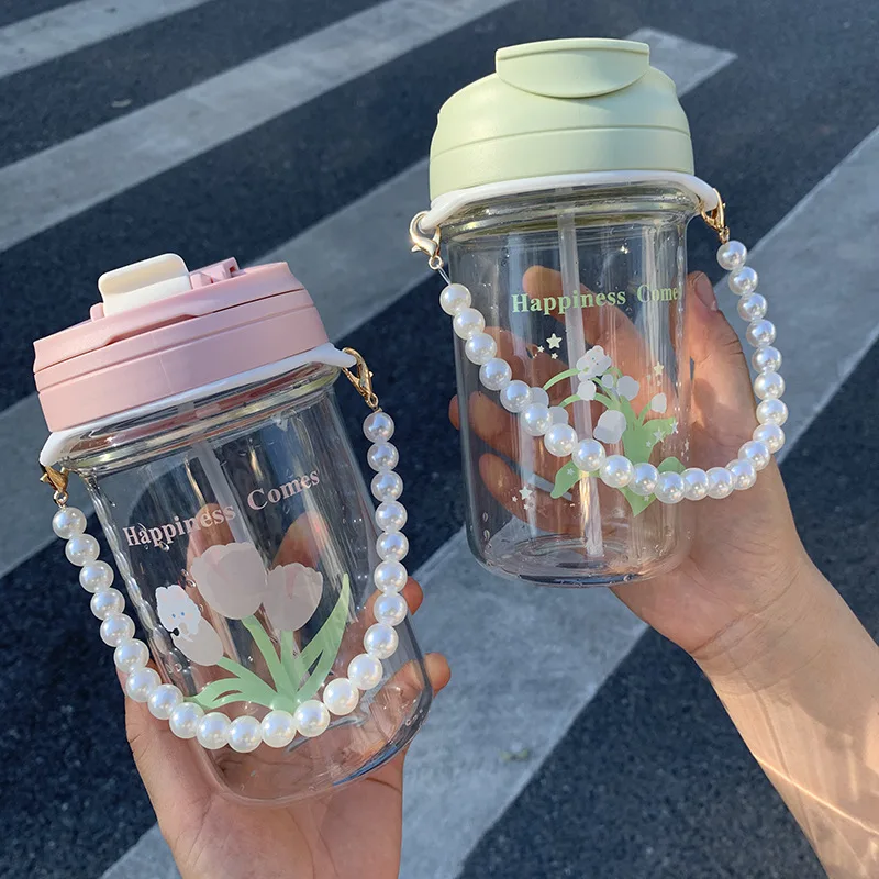 https://ae01.alicdn.com/kf/Sfba59e3f0ad24d3dae87c068c891c324O/500-ML-Cute-Flower-Water-Bottle-For-Girls-With-Pearl-Chain-Transparent-Glass-Portable-Pregnant-Women.jpg