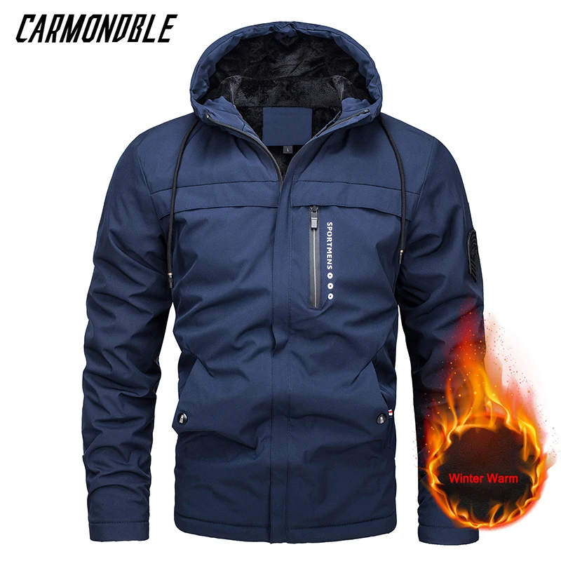 CARMONDBLE 겨울 남성 사이클링 자켓 열 양털 자전거 의류 모토크로스 MTB 자전거 코트 Chaquetas Hombre Invierno Ciclismo