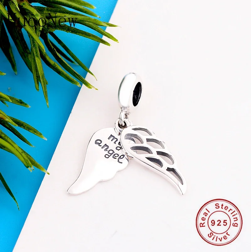 Fit Original Pan  Charm Bracelet 100% 925 Silver Angel Wings Grandma Dad Mum Sister Bead Making Women Memory Berloque 2024 3