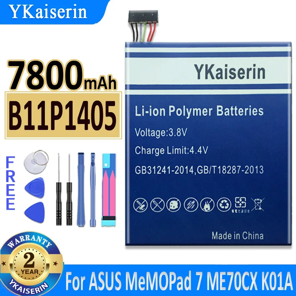 

7800mAh YKaiserin Battery For ASUS MeMO Pad 7 Pad7 ME70CX K01A Bateria