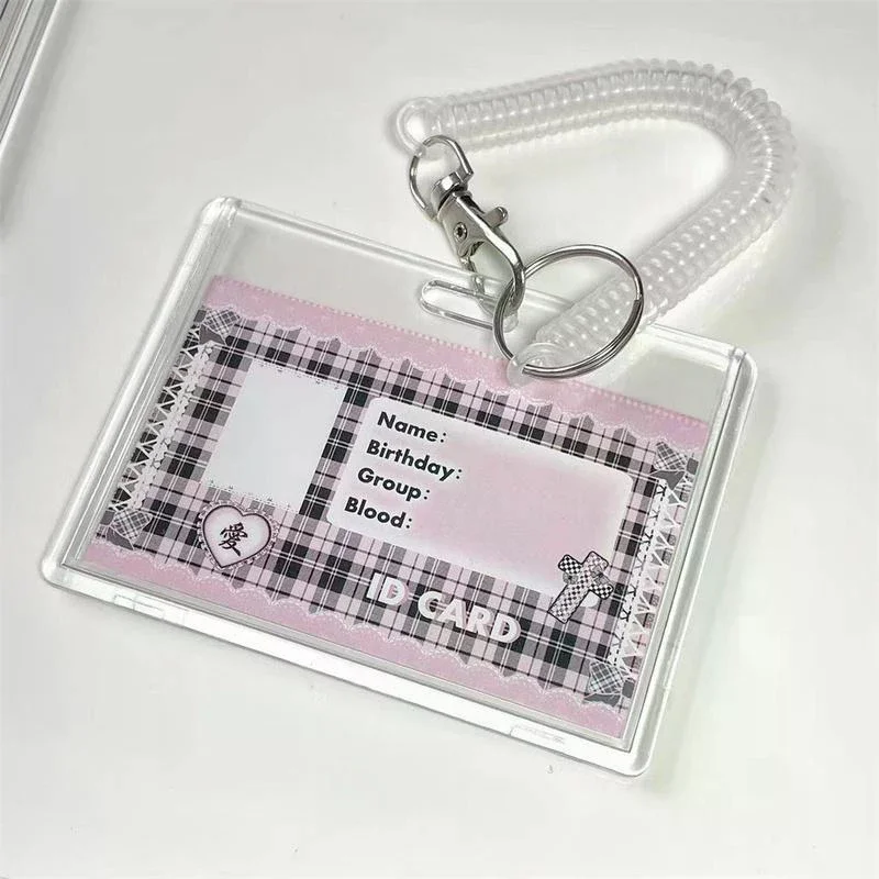 Transparent Kpop Photocard Keychain and Student Card Case