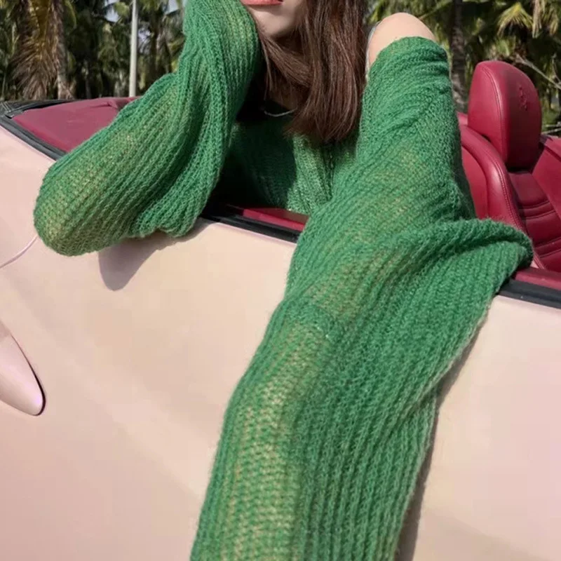 Women Casual Knitted Sweater Long Sleeve Oversized Pullover