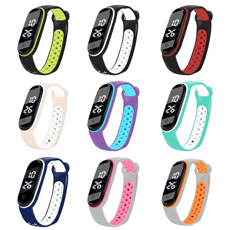 Fashion Sports Watch For Kids Children Waterproof Led Digital Watch Ultra-light Silicone Strap Teen Boys Girls WristWatch Unisex 5