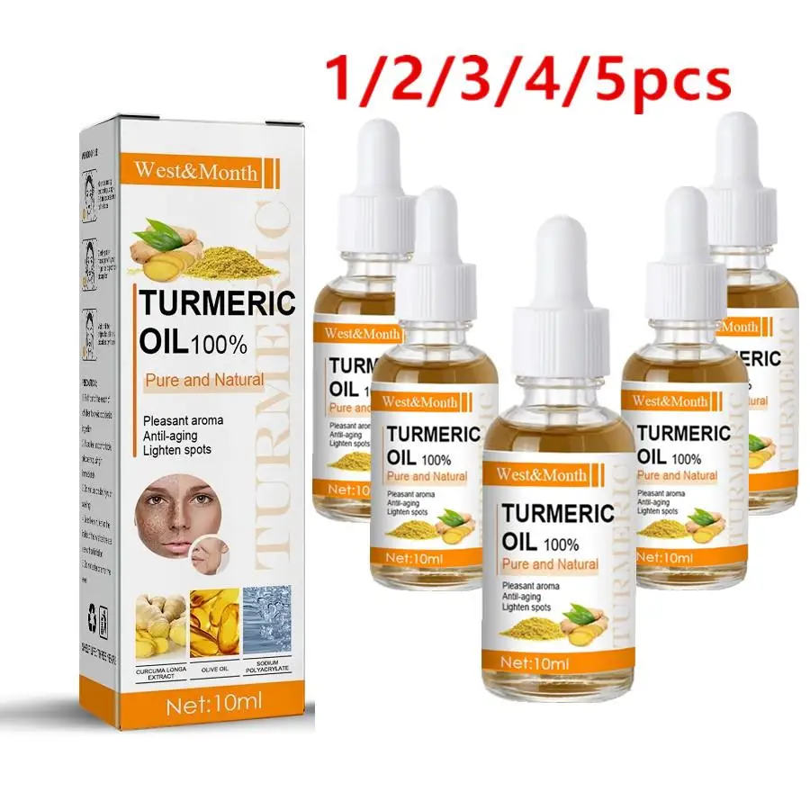 

1/2/3/5X 10ml Turmeric Essential Oil Organic Tumeric Oil For Dark Spots Pure And Natural Therapeutic Grade Essential Oil Tumeric