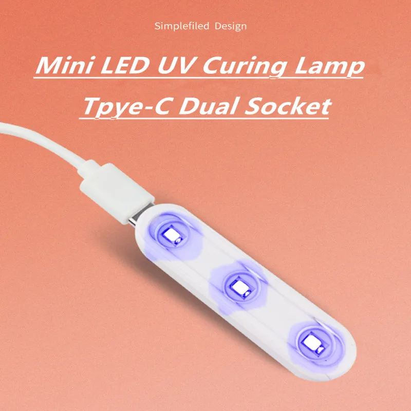 Description Picture 2 of itemMini LED UV Curing Lamp GEL Curing Lights UV Glue Dryer Tpye-C Dual Socket for Mobile Phone Car Glass Screen Resin Repair Curing