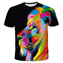 

2022 3D Lion Leopard Animal T Shirt 3D Print Shirt Animal Graphic Tees Lovely Pattern Tops Kids Boys Girls Funny Pet T-shirt Top