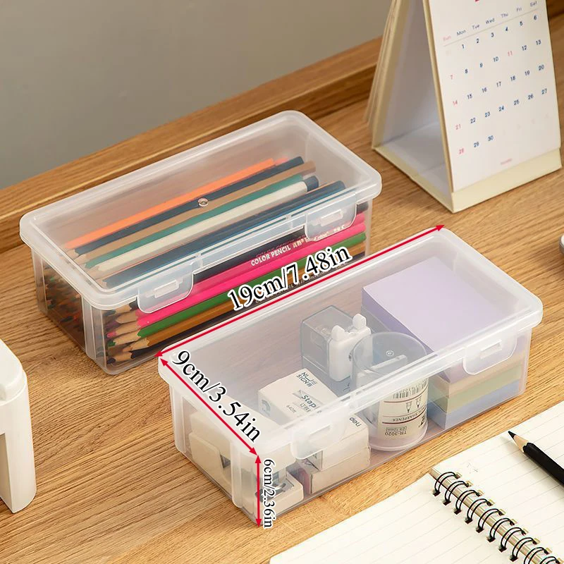 1/2/4 PCS Pencil Case Box PP Pencil Box Multi-function Stationery Organizer School Supplies for Office Pen Box Kits Sacs Pen Box
