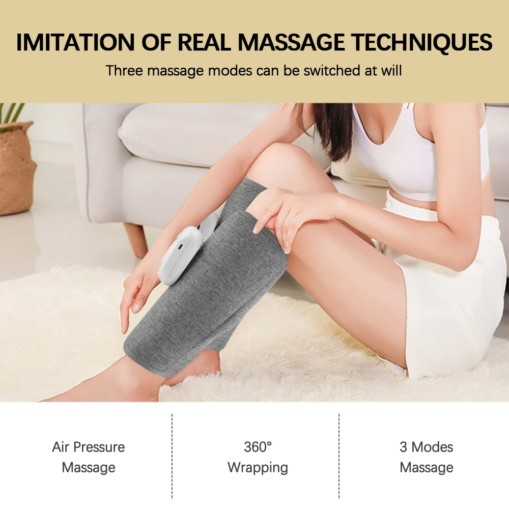 Elektrische 360 ° Luftdruck Kalb Airbag Kompression Muskelentspannung Drahtlose Fuß Bein Durchblutung Massage hine_voghion.com