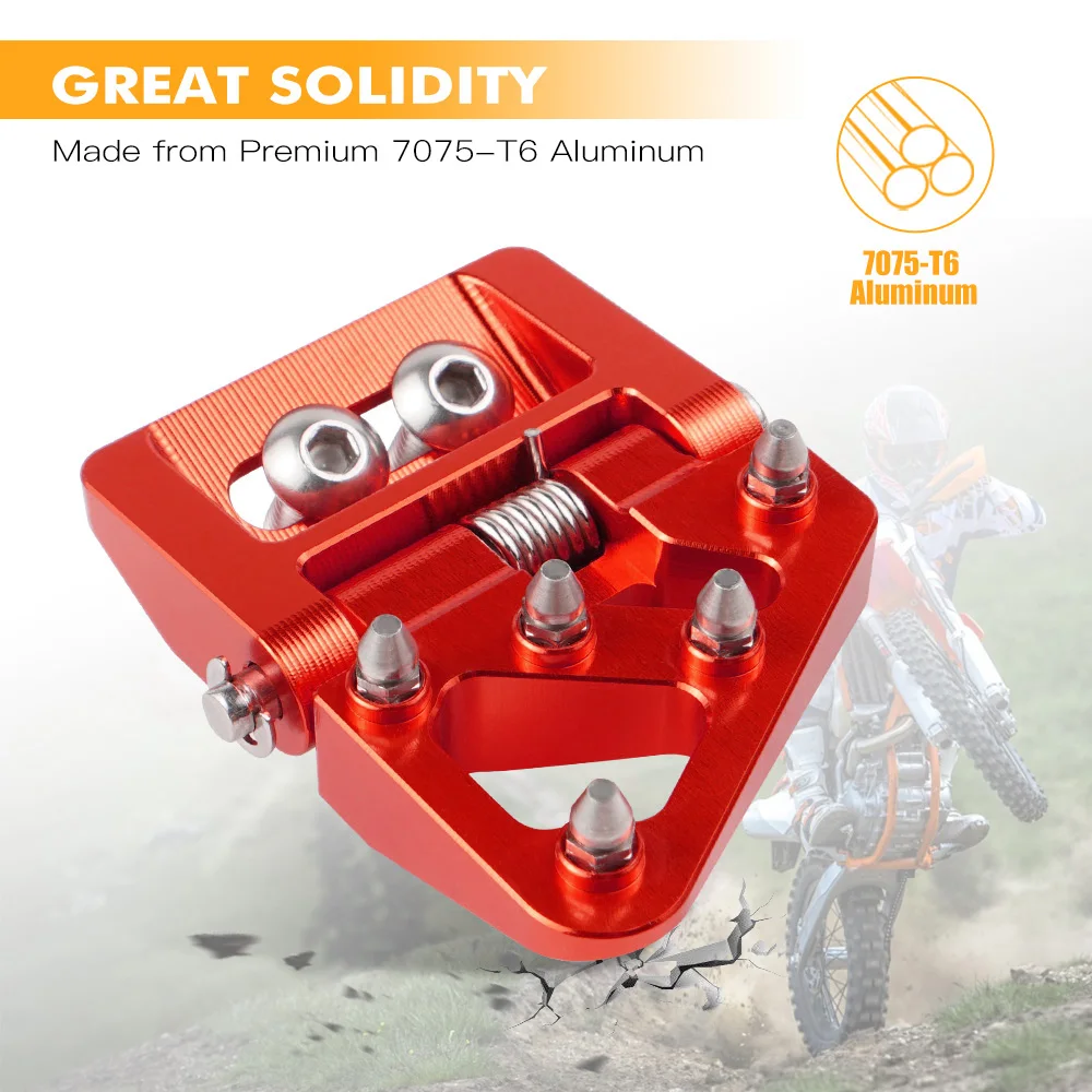 NICECNC Klappbare Bremspedalspitze für GasGas EC 300 2021-2024, EC 250, EC250F, MC 125, MC 250, MC250F, EX, EXF 250, 350 und KTM EXC 300 – Detail 4