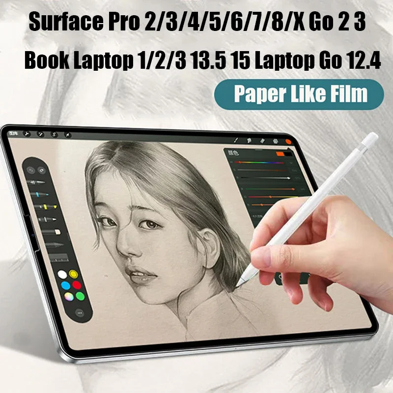 Like Paper Screen Protector Per Microsoft Surface Pro 8/7/6/5/4/3/2 X Go 2 3 Film Per Surface Laptop Go 12.4