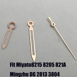 Elegant Silver, Blue, Gold Watch Hands with Green Luminous Accents (Rosegold8 - Miyota)
