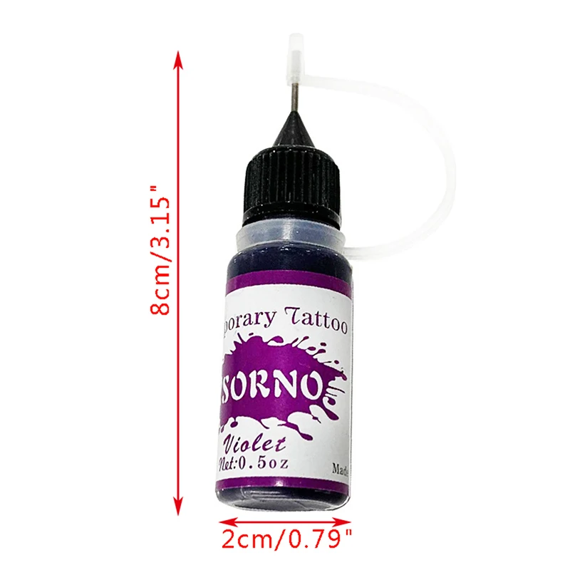 Tattoo Ink 10Ml Semi-Permanent Tattoo Ink Paste for Temporary Natural Body Paint Sticker